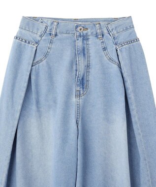 earth music&ecology タックバルーンデニム Light Indigo