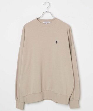 WEGO U.S. POLO ASSN.|別注ワンポイントスウェットプルオーバー ライトベージュ
