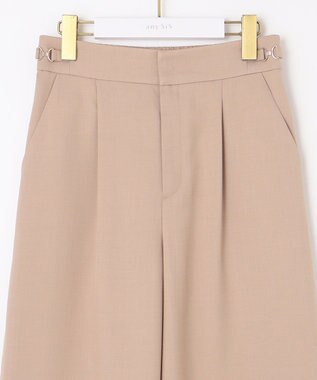 ANY SIS 【洗える】ビットポイント ワイドパンツ ベージュ