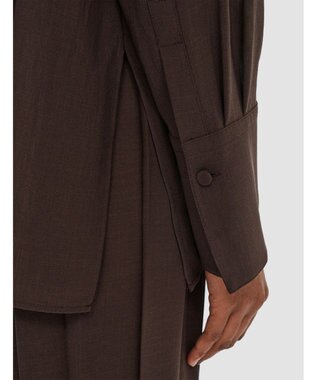 JOSEPH エアリープリッセ　ロングスリーブブラウス Ebony