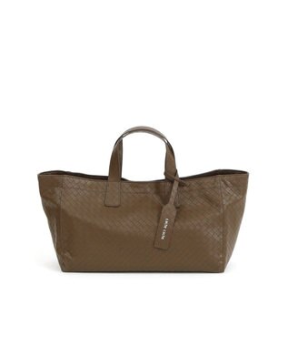 UNBILLION カシュカシュ cachecache / メッシュエンボス横長ショッパートート チョコ