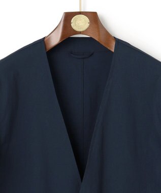 J.PRESS MEN 【J.PRESS ORIGINALS】【UNISEX】Nylon Polyurethane Dray Stretch No Collar Jacket ネイビー系