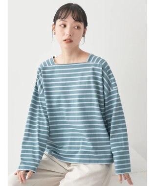 earth music&ecology スクエアボーダープルオーバー