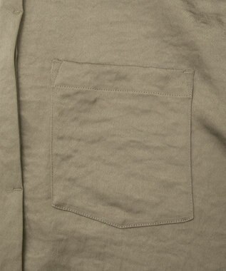 YECCA VECCA ヴィンテージサテンシャツワンピース Khaki