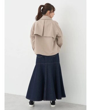 earth music&ecology ペプラムマーメイドデニムスカート Indigo