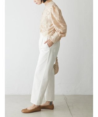 Green Parks AnriettMusee 花柄オパールシャーリングブラウス Beige