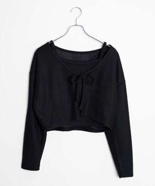 WEGO アンサンブルリボンカーデ ブラック