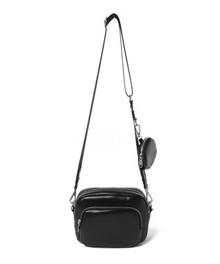 WEGO サークルポーチ付きスクエアショルダー ブラック