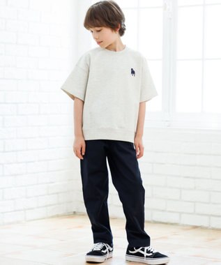 J.PRESS KIDS 【100-130cm】バックブル ミニ裏毛 半袖トレーナー アイボリー系