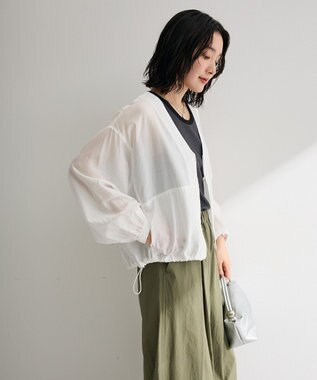 Green Parks シアーＺＩＰＶネックブルゾン