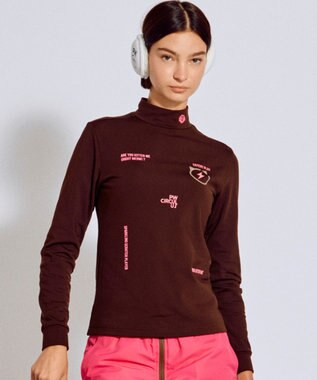 PW CIRCULUS 【裏起毛であたたか】【WOMEN】CATモチーフ  裏起毛ロングスリーブモックネックT   ゴルフウェア レディース