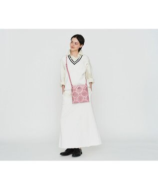 genten フラッターバスケット ショルダーバッグ サクラピンク