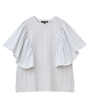 Green Parks ・ＳＵＧＡＲ　ＳＰＯＯＮ　ラッフルスリーブＴＥＥ Light Gray