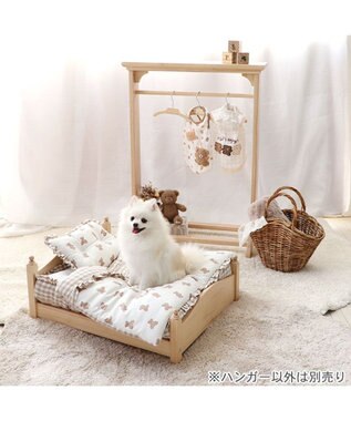 PET PARADISE ペットパラダイス 犬用 木製 ハンガー3個セット 小型犬 茶
