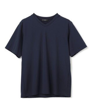 JOSEPH HOMME 【新素材】ハイゲージベアスムース　VネックＴシャツ ネイビー系