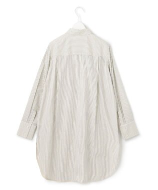 ICB 【洗える】CRySiタイプライター ロングシャツ オフホワイト系柄