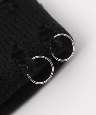 WEGO メタルチャームニットキャップ ブラック