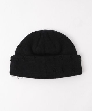 WEGO メタルチャームニットキャップ ブラック