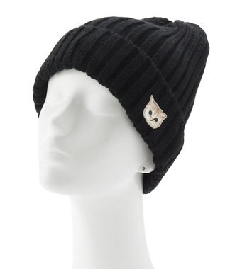 MOONBAT 【FUDGE11月号掲載】PAUL & JOE ACCESSOIRES ヌネット刺繍ワッペン付リブニット帽
