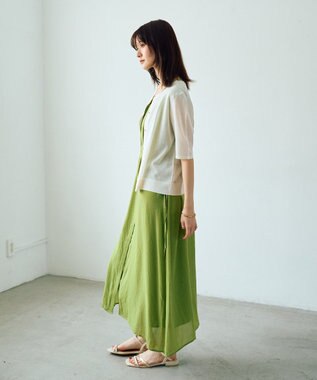 YECCA VECCA 半袖シアーカーディガン Off White