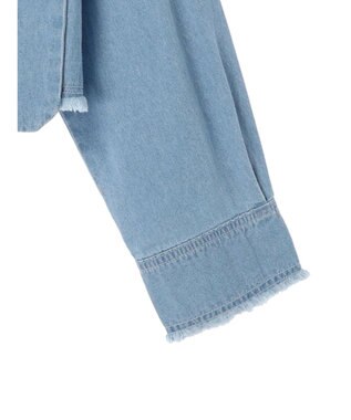 earth music&ecology クロップドポケットポイントシャツ Sax