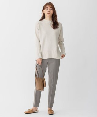 自由区 【裏起毛/撥水加工】TRギャバ テーパードパンツ カーキ系