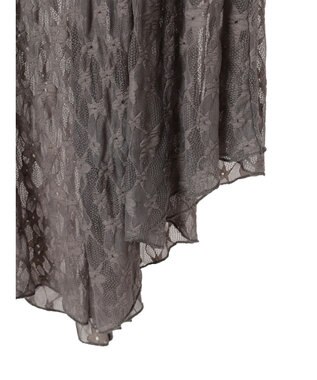 Green Parks ・ＥＬＥＮＣＡＲＥ　ＤＵＥ　レースアシンメトリースカート Charcoal Gray