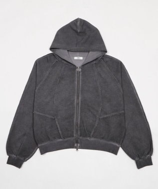 WEGO 【ユニセックス着用ITEM/MLサイズ展開】スウィッチングZIPパーカー ブラックその他