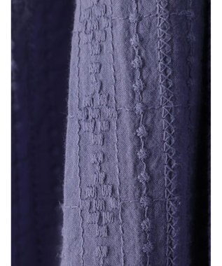 Green Parks インド綿　ＳＥＴ２点　マルチ刺繍ブラウス＋タンク Purple