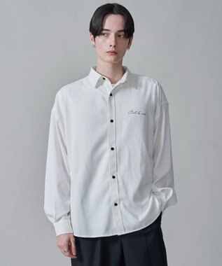 WEGO アムンゼンワンポイントBIGシャツ（LS） ホワイト