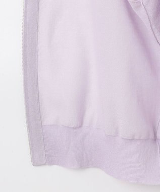 J.PRESS LADIES 【洗える】SHEER LIGHT ニット ブルゾン ラベンダー系