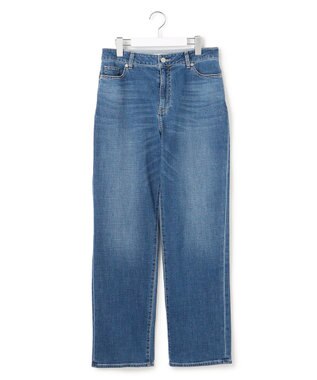 ICB ライトストレッチデニム ストレートパンツ ブルーデニム