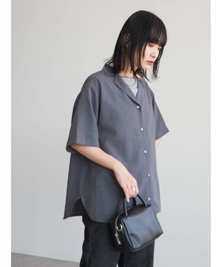 Green Parks 速乾開襟シャツ Charcoal Gray