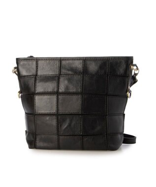 UNBILLION ピークスピーク PEAKS PEAK / 牛革パッチワーク口折れ2wayショルダー ブラック