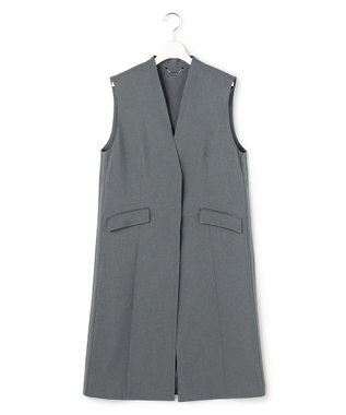 ICB L 【WEB＆一部店舗限定】 SerikaWorsted ノーカラーロングジレ ミディアムグレー