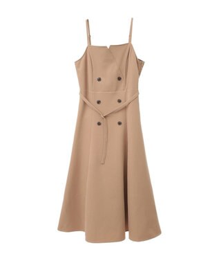 earth music&ecology トレンチ風キャミワンピース Beige