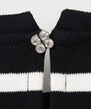 組曲 【ストレッチ・長袖】コットンフライス バスクTシャツ ブラック系1