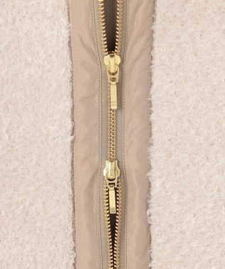 ANY L 【手洗い可】キルトコンビベスト ライトベージュ