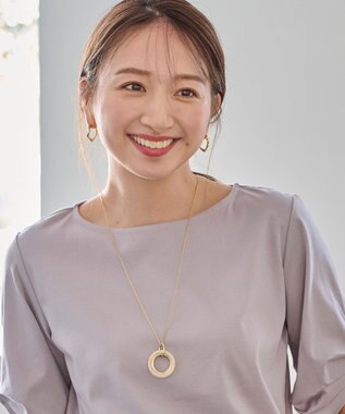 ANY ダブルリングネックレス アイボリー