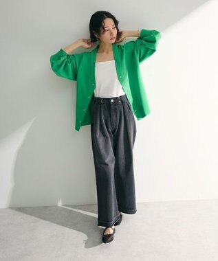 Green Parks スポンディッシュＶネックカーディガン Green