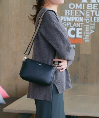 Tiaclasse 【安田美沙子さん着用・洗える】メランジVネックニットプルオーバー グレー