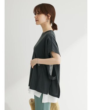 Green Parks ポンチョ風レイヤードチュニック Gray