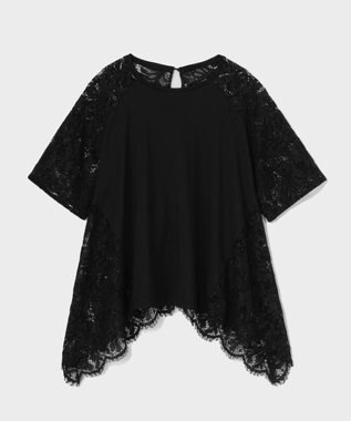 GRACE CONTINENTAL バックレース天竺トップ ブラック