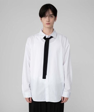 WEGO 【ユニセックス着用ITEM/MLサイズ展開】TRボウタイシャツ（LS） ホワイト