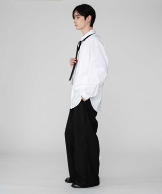 WEGO 【ユニセックス着用ITEM/MLサイズ展開】TRボウタイシャツ（LS） ホワイト