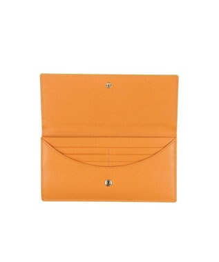 LANVIN en Bleu リム 被せ薄マチ長財布 オレンジ