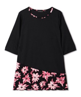 Chacott プリントコンビワンピースTシャツ