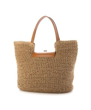 UNBILLION カシュカシュ cachecache / ベルトフラップクロッシェトート カゴバッグ キャメル