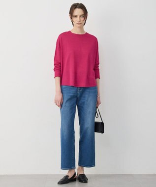 ICB 【先行予約】リネンレーヨンハイゲージ プルオーバーニット フューシャ