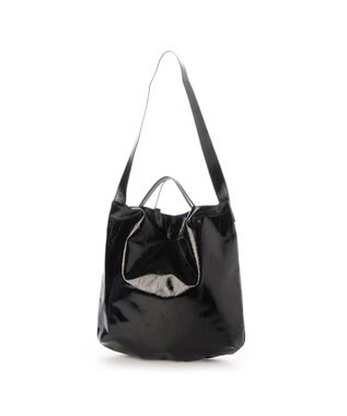 UNBILLION カシュカシュ cachecache / クラッシュメタリック2wayホーボーショルダー ブラック